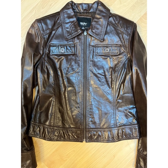 Genuine Leather Brown Short Jacket - Size M - Picture 1 of 5